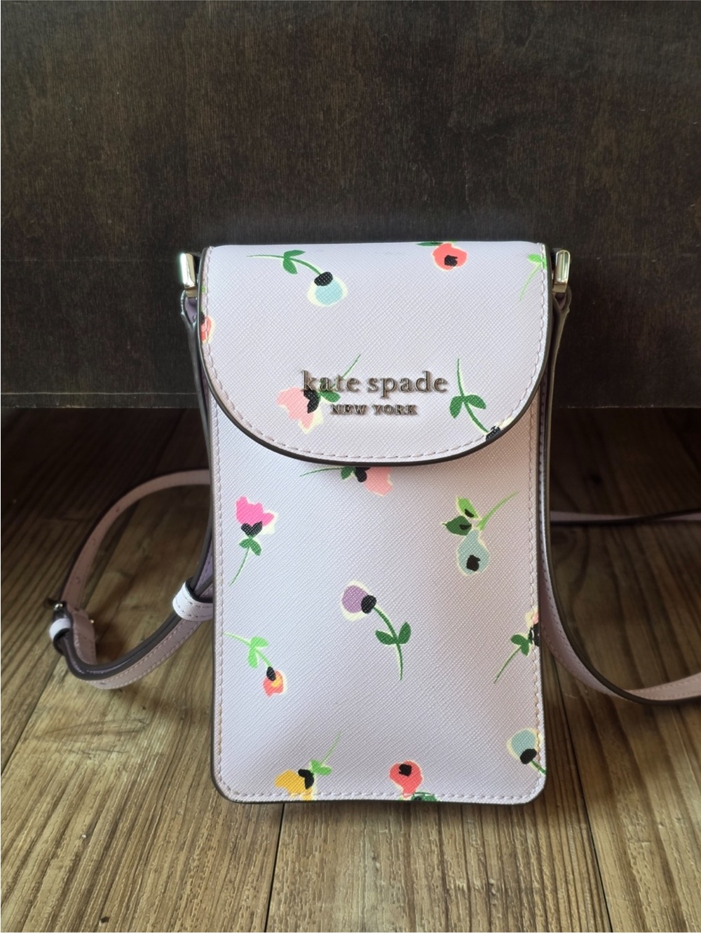 kate spade Pink Floral Crossbody Phone Pouch